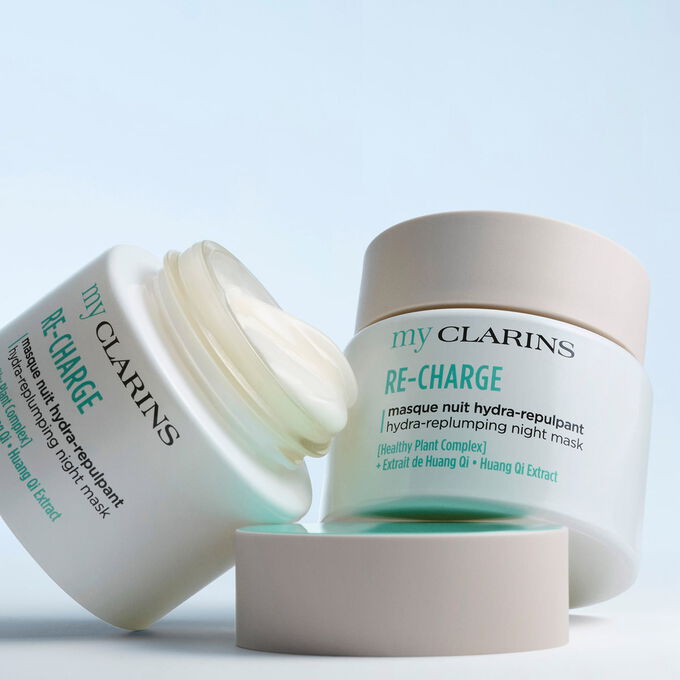 Texture crema-gel di RE-CHARGE Maschera notte idratante rimpolpante effetto detox
