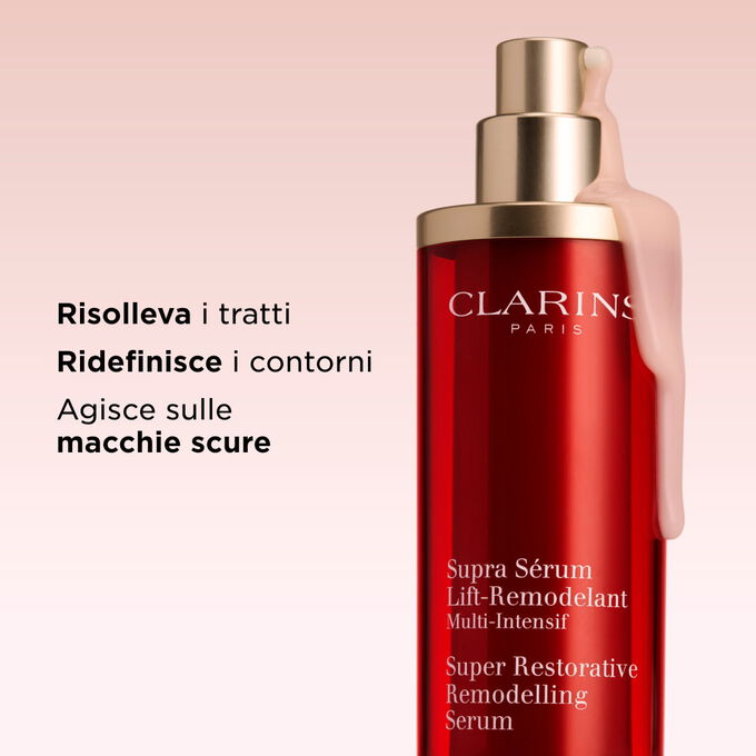 Siero anti-macchie con effetto lifting e rimodellante per ridefinire i contorni e agire visibilmente sulle macchie scure.