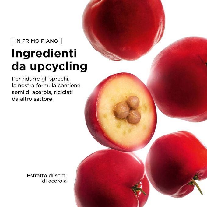 Baume Beaut&eacute; Eclair Clarins adotta un approccio alla bellezza circolare e utilizza estratto di semi di acerola bio per sublimare visibilmente la naturale luminosit&agrave; della pelle.