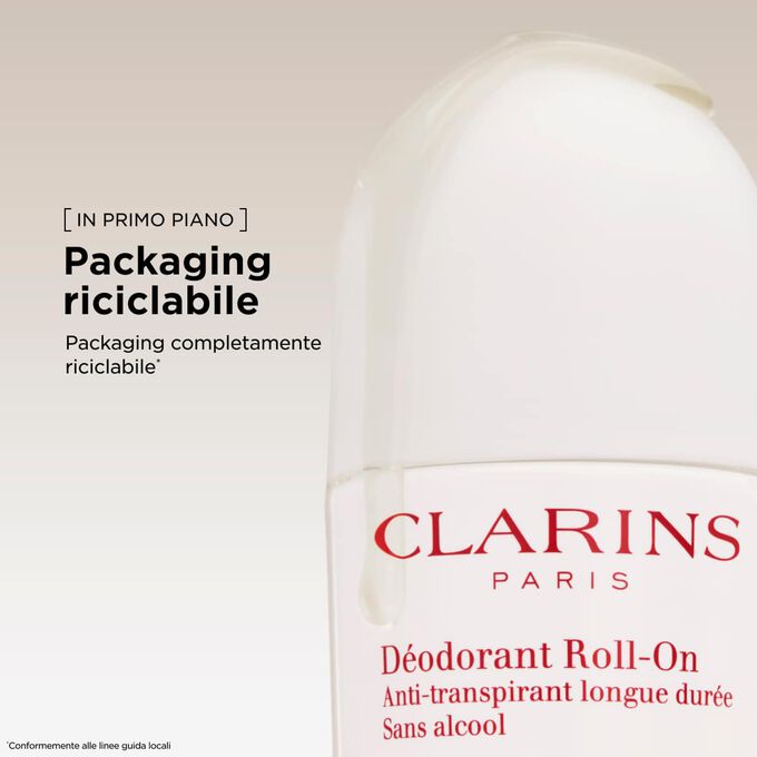 Questo deodorante da donna &egrave; contenuto in una confezione circolare realizzata con materiali completamente riciclabili, in linea con i nostri obiettivi.