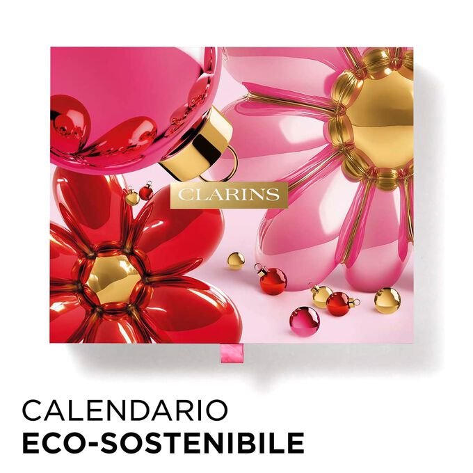 Confezione del Calendario dell&rsquo;Avvento eco-sostenibile con imballaggio in carta sostenibile per un set regalo beauty da 24 giorni.