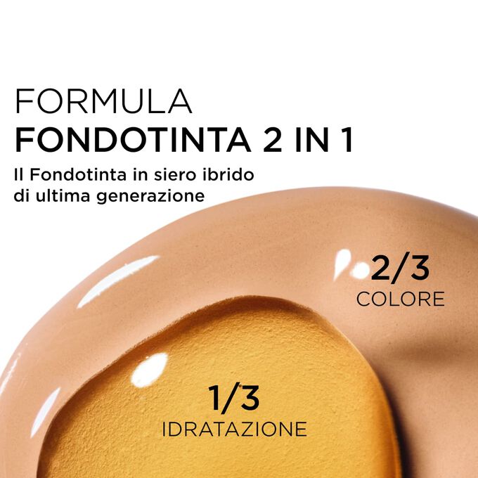 Focus sul mix di due texture: siero e fondotinta nella formula potenziata del fondotinta in siero di Clarins per una coprenza di nuova generazione.