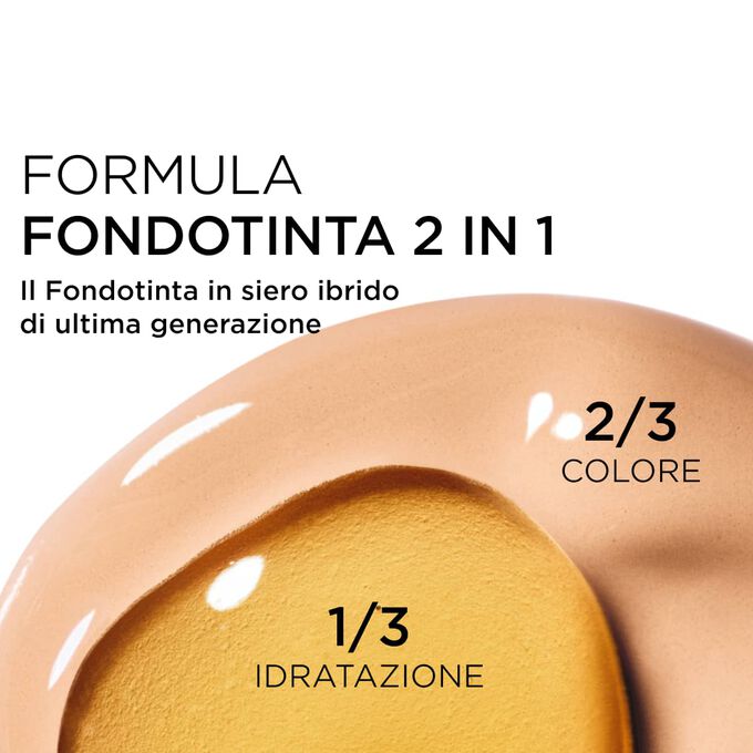 Focus sul mix di due texture: siero e fondotinta nella formula potenziata del fondotinta in siero di Clarins per una coprenza di nuova generazione.