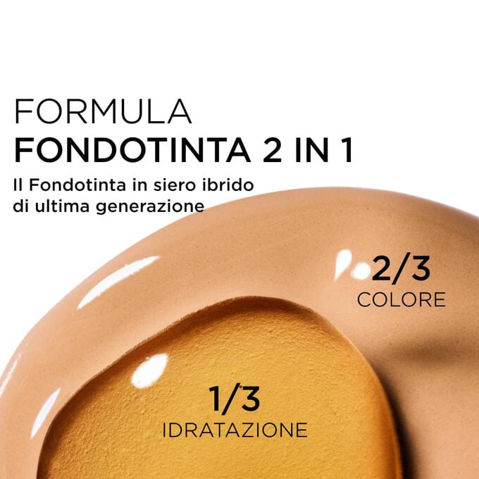 Focus sul mix di due texture: siero e fondotinta nella formula potenziata del fondotinta in siero di Clarins per una coprenza di nuova generazione.