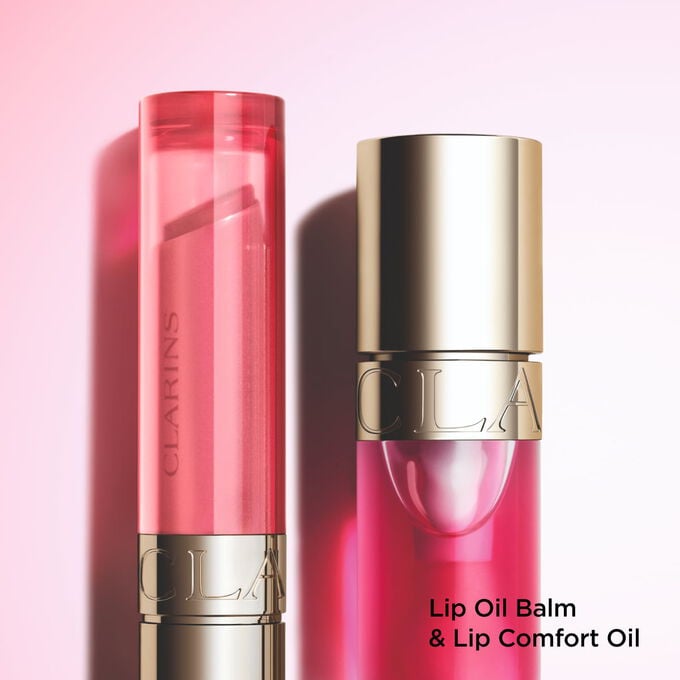 Lip Comfort Oil e Lip Oil Balm Clarins: un duo di prodotti per la perfetta cura e idratazione delle labbra.