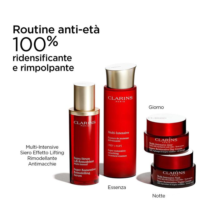 Routine anti-et&agrave; Multi-Intensive con Siero Effetto Lifting Rimodellante, Multi-Intensive ridensificante, creme Giorno e Notte