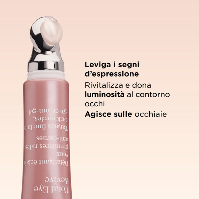 Questa crema contorno occhi contro rughe e segni d&rsquo;espressione ravviva la luminosit&agrave;, leviga le piccole rughe e combatte le occhiaie.
