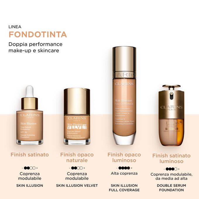 DOUBLE SERUM FOUNDATION &ndash; Fondotinta in siero ibrido, finish luminoso