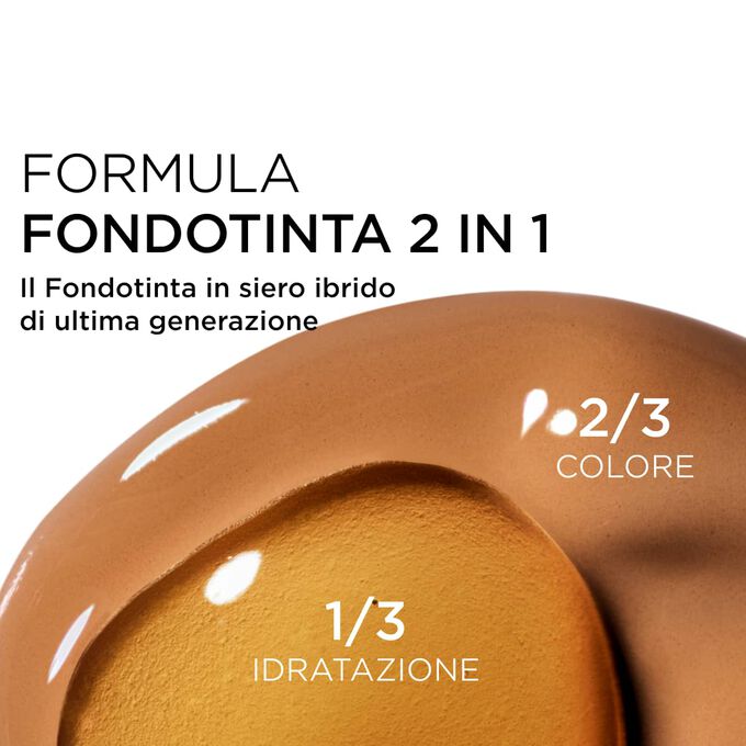 Focus sul mix di due texture: siero e fondotinta nella formula potenziata del fondotinta in siero di Clarins per una coprenza di nuova generazione.