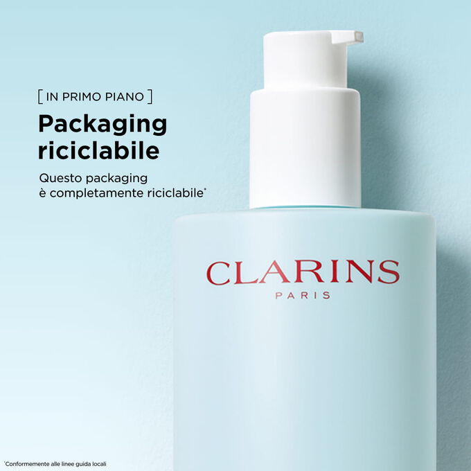 Il latte corpo idratante e levigante &egrave; contenuto in un packaging circolare, completamente riciclabile ed ecosostenibile.