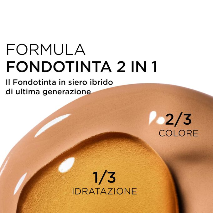 Focus sul mix di due texture: siero e fondotinta nella formula potenziata del fondotinta in siero di Clarins per una coprenza di nuova generazione.