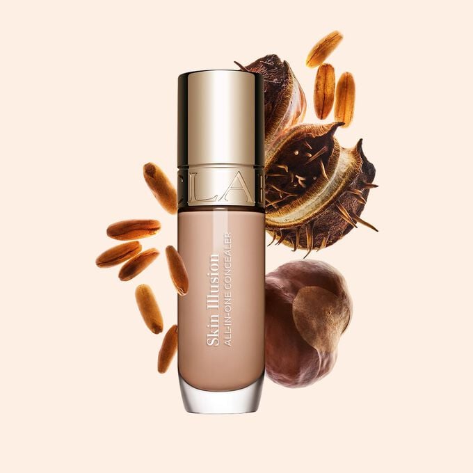 Skin Illusion All-in-One Concealer con ippocastano e zuccheri d'avena, per contribuire a ridurre il gonfiore del contorno occhi e offrire un effetto tensore a lunga durata.