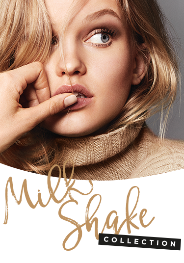 Modella e logo Milk Shake Collection