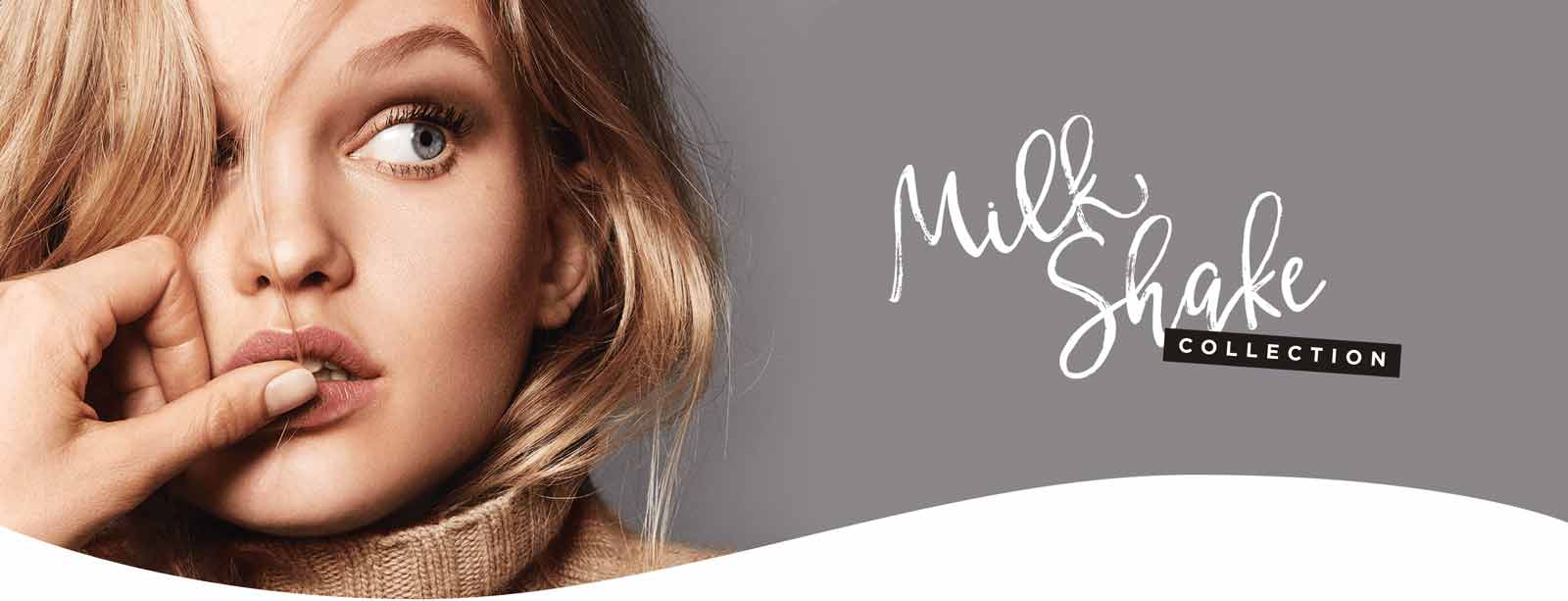 Modella e logo Milk Shake Collection 
