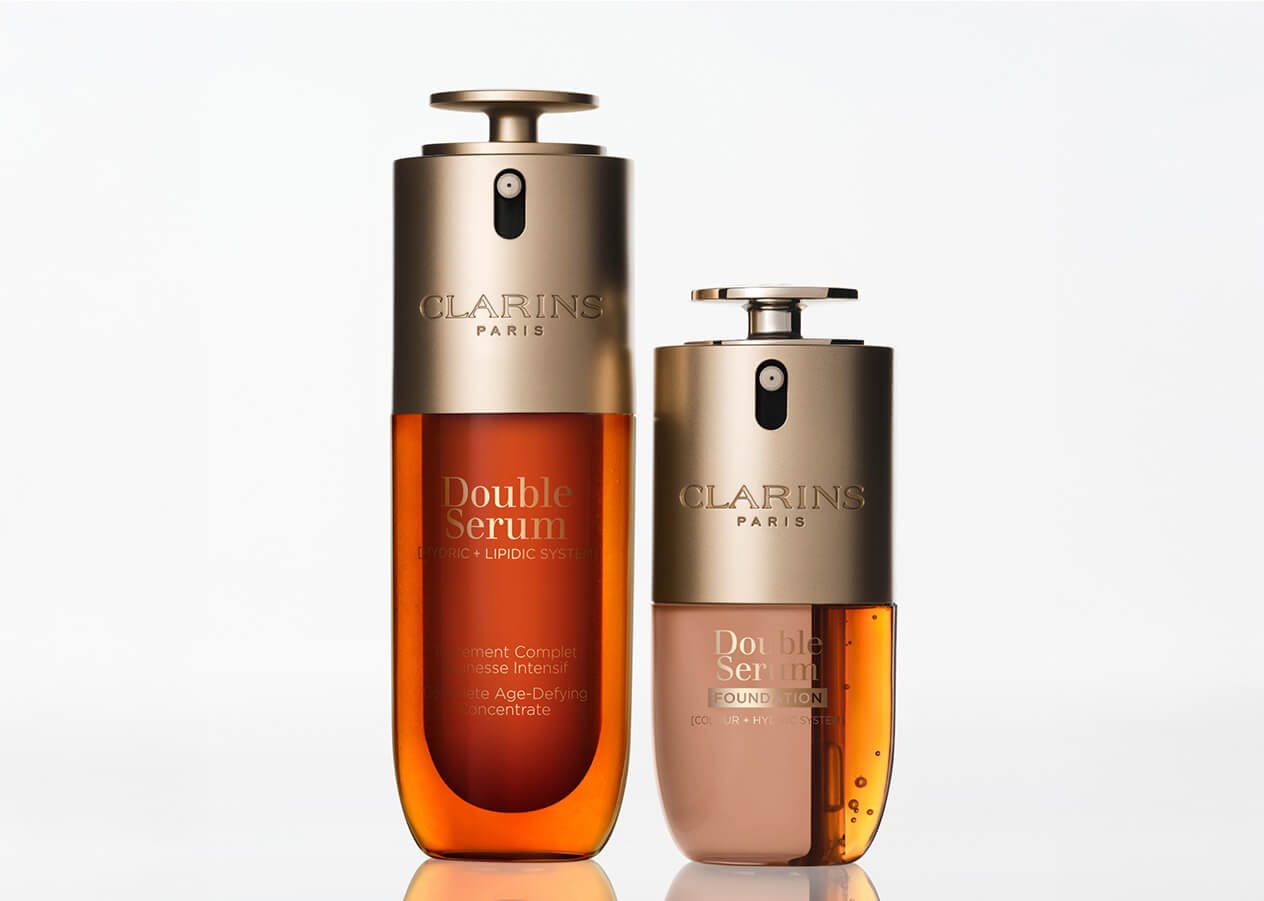 Trio della linea DOUBLE SERUM - DOUBLE SERUM, DOUBLE SERUM Eye e DOUBLE SERUM Foundation
