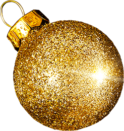 Decorazioni natalizie sullo sfondo con puntini ed elementi dorati
