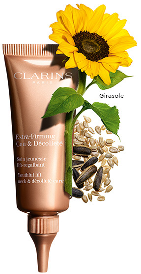 Produit Extra-Firming Cou & Décolleté avec ingrédient tournesol